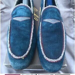 DONALD J PLINER - VIAN NAVY/DENIM, SIZE 11 1/2 Men’s Loafer Driving Shoes